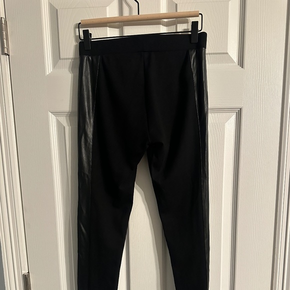 Cache Black Stretch Pants with Faux Leather Side Panels – Size 4 (NWT, $98 MSRP) - Picture 2 of 5